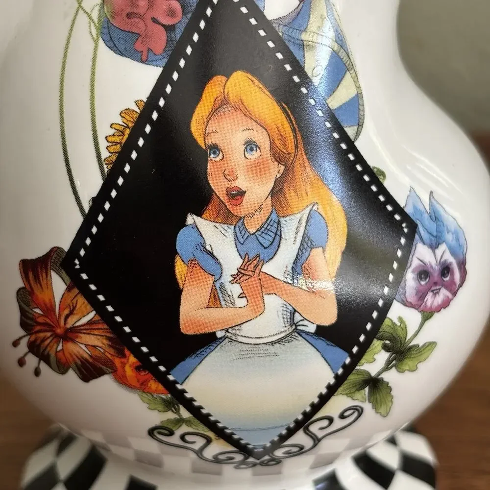 Alice in Wonderland Novelty Glazed Ceramic Teapot w/ Lid, Alice & Mad Hatter